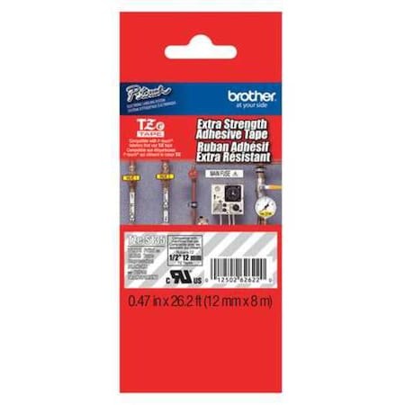 Brother Label/RibbonCartridge, Clear, Gloss, 1/2inW TZES135G