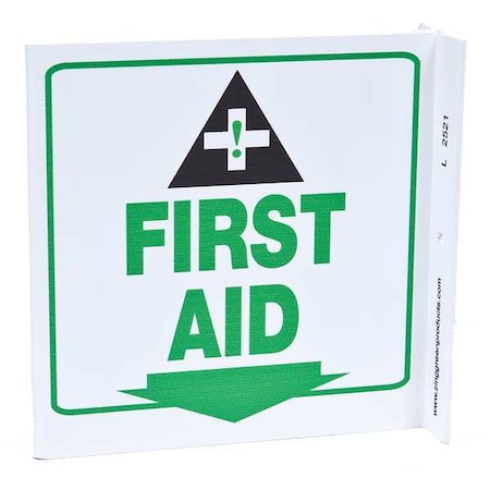 Zing First Aid, Plastic, 7" x 7", With Mounting Holes, L-Shaped 2521