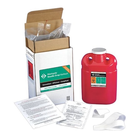 Stericycle Sharps Mailback System, 2 Gal., Screw Lid 2G1V4
