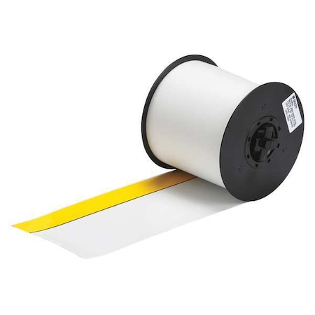 Brady Label Tape Cartridge, White/Yellow, Labels/Roll: Continuous 113220