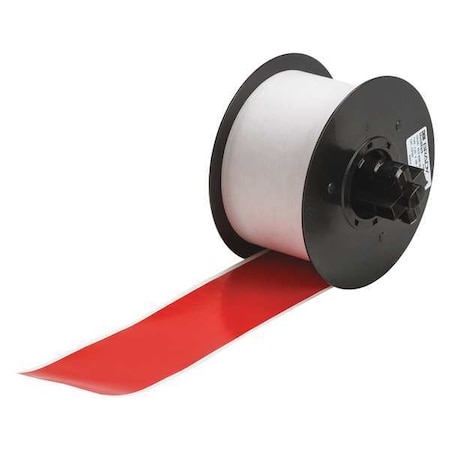 Brady ContinuousLabelStock, Red, Gloss, 2-1/4inW 113197