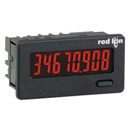 Red Lion Controls Counter, 8 Digits, Backlit Red LCD CUB4L820