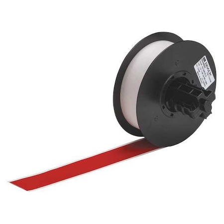 Brady Label Tape Cartridge, Red, Labels/Roll: Continuous 113198
