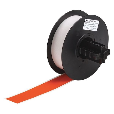 Brady Label Tape Cartridge, Orange, Labels/Roll: Continuous 113202