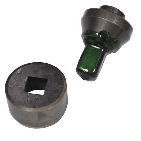 Huskie Tools Punch/Die Set, Square, Hydraulic, 1/2 In SHD-12SQ