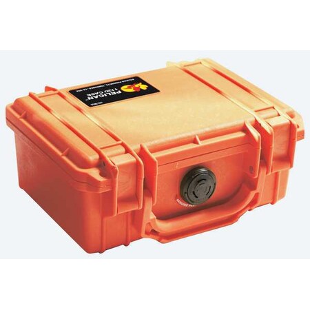 Pelican Orange Protective Case, 8.41"L x 6.76"W x 3.87"D 1120-001-150