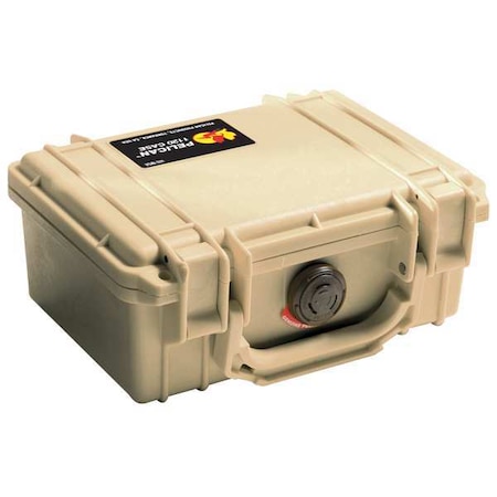 Pelican Case, 8-1/8 InLx6-9/16 InWx3-9/16 InD, Tan 1120NF