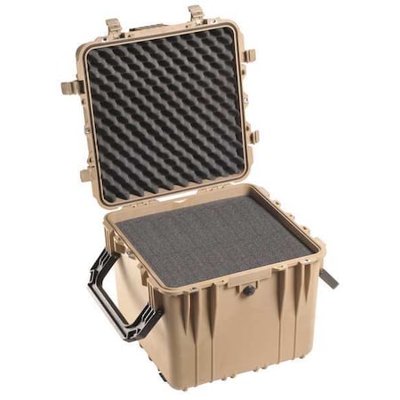 Pelican Desert Tan Protective Case, 20-1/2"L x 20-1/2"W x 19-1/4"D 0340