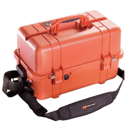 Pelican EMS Case, Polypropylene, 20 3/4 in L, 12 3/4 in W, Orange 1460-005-150
