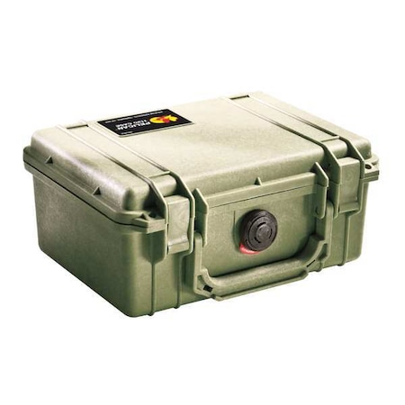 Pelican Olive Drab Green Protective Case, 9.44"L x 7.8"W x 4.29"D 1150-001-130