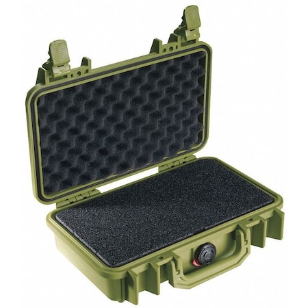 Pelican Olive Drab Green Protective Case, 11.64"L x 8.34"W x 3.78"D 1170