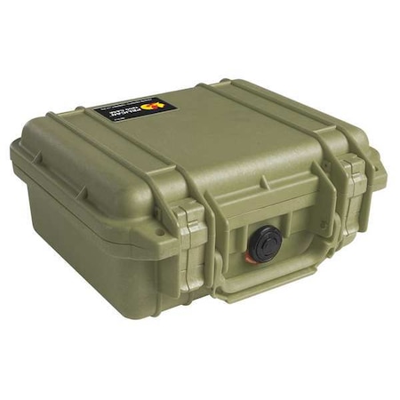 Pelican Olive Drab Green Protective Case, 10.62"L x 9.68"W x 4.87"D 1200NF