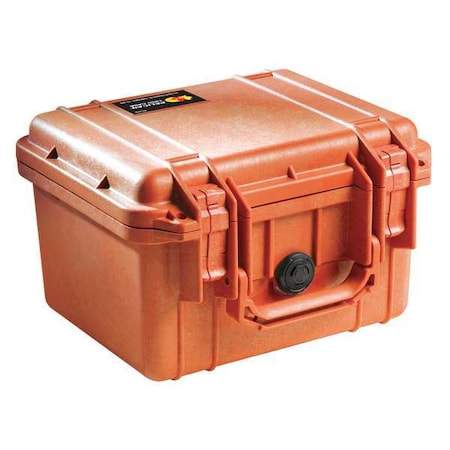 Pelican Orange Protective Case, 10.62"L x 9.68"W x 6.87"D 1300NF