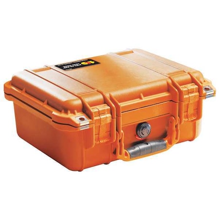 Pelican Case, 13-3/8 In Lx11-5/8 InWx6 InD, Orange 1400NF