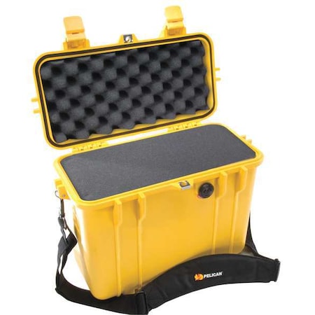 Pelican Yellow Protective Case, 16.4"L x 8.71"W x 13.15"D 1430-000-240