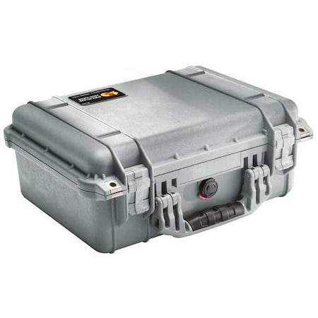 Pelican Silver Protective Case, 16.44"L x 13"W x 6.82"D 1450NF