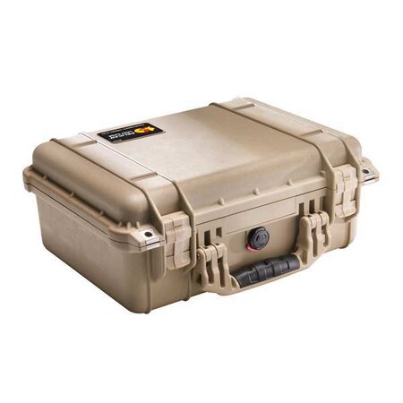 Pelican Desert Tan Protective Case, 16.44"L x 13"W x 6.82"D 1450-001-190