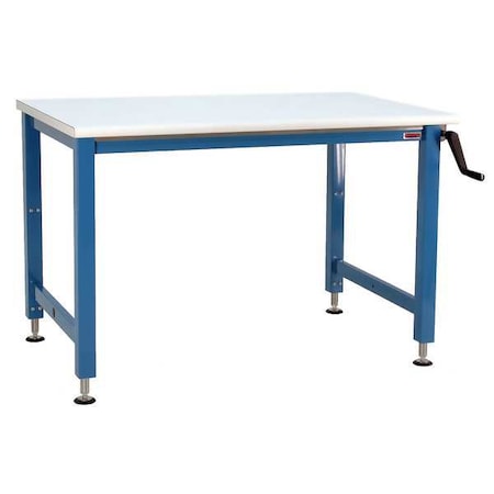 Benchpro Hand Crank Workbenches, ESD Laminate, 96" W, 30" to 42" Height, 1000 lb., Straight AMD3696