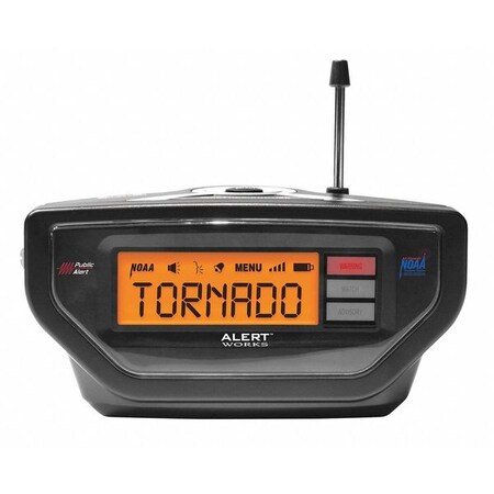 Alert Works Table Top Weather Radio, Black EAR-10