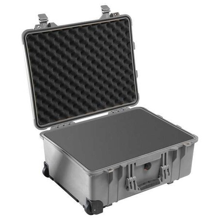 Pelican Silver Protective Case, 22.07"L x 17.92"W x 10.42"D 1560-000-180