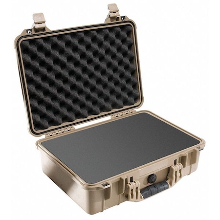 Pelican Desert Tan Protective Case, 18-1/2"L x 14.06"W x 6.93"D 1500