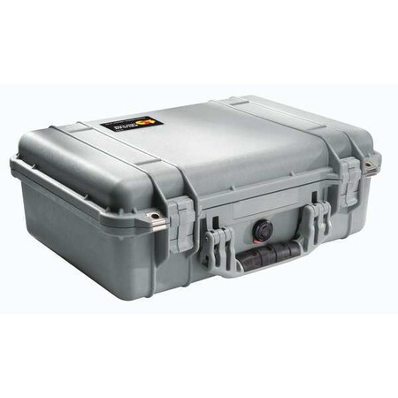 Pelican Silver Protective Case, 18-1/2"L x 14.06"W x 6.93"D 1500NF