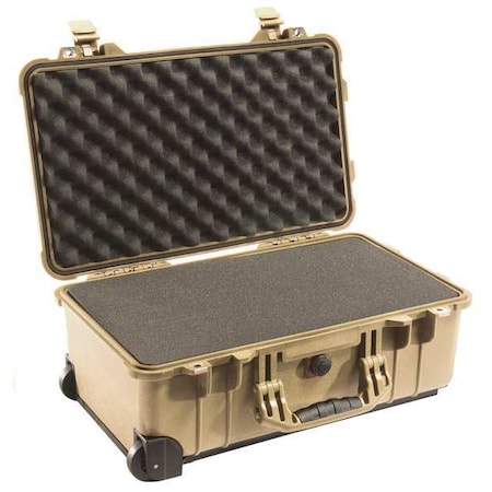 Pelican Desert Tan Protective Case, 22"L x 13.8"W x 9"D 1510