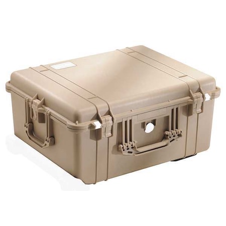 Pelican Desert Tan Protective Case, 24.83"L x 19.69"W x 11.88"D 1610NF