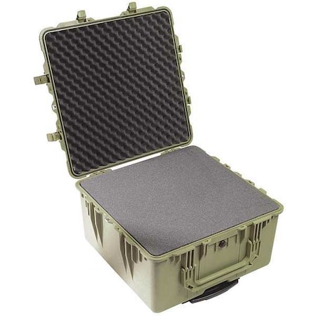 Pelican Olive Drab Green Protective Case, 27.2"L x 27-1/2"W x 16.3"D 1640