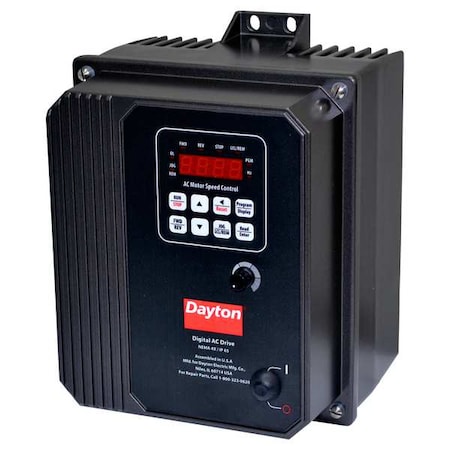 Dayton Variable Frequency Drive, 3 HP, 480VAC 13E656