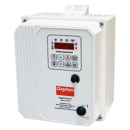 Dayton Variable Frequency Drive, 3 HP, 480VAC 13E657