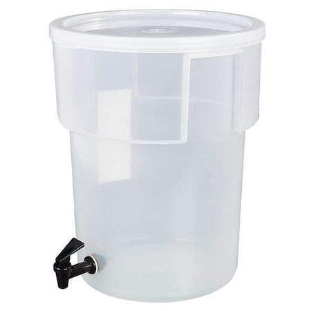 Carlisle Foodservice Beverage Dispenser, Round, 5 Gal, Black 220930