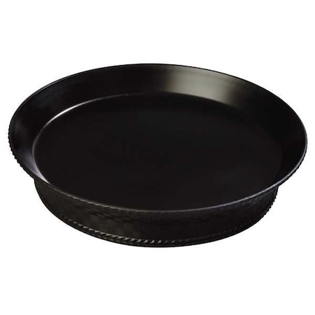 Carlisle Foodservice Round Platter, PPE, Black, PK12 6527GR03