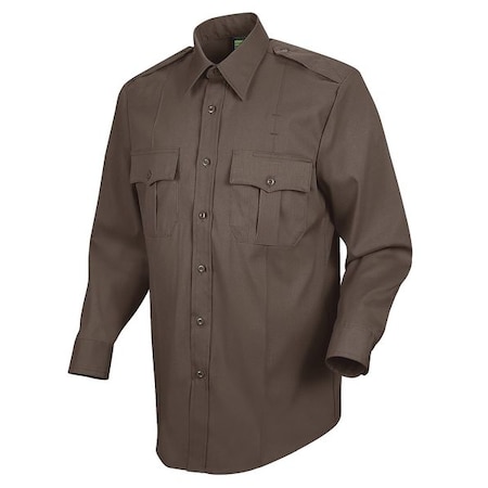 Horace Small Men's Sentry Plus Law Enforcement Shirt With Zipper, 100% Polyester, 2 Pocket(s), Brown, M HS1145 15 32