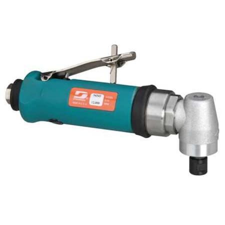 Dynabrade Right Angle Die Grinder, 3/8 in NPT Female Air Inlet, 1/4 in Collet, Heavy Duty, 12,000 RPM, 0.7 hp 54343