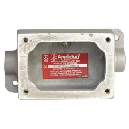 Appleton Electric Electrical Box, Not Applicable, Mounting Box Type, 1 Gang, Malleable Iron, Rectangular Shape EDSC271