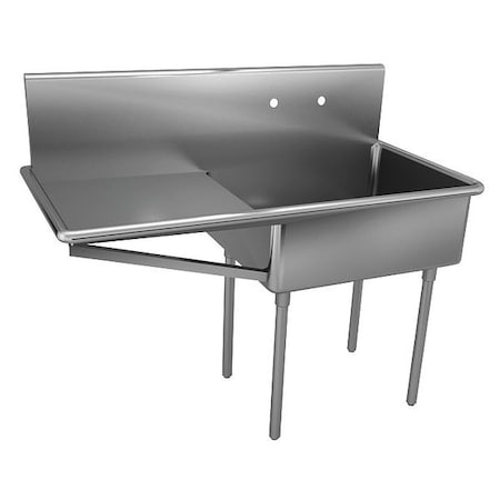 Just Manufacturing Scullery Sink 24 in x 24 in, 1, 2, Floor Mount, 304 Stainless steel NSFB124-24L-2-J