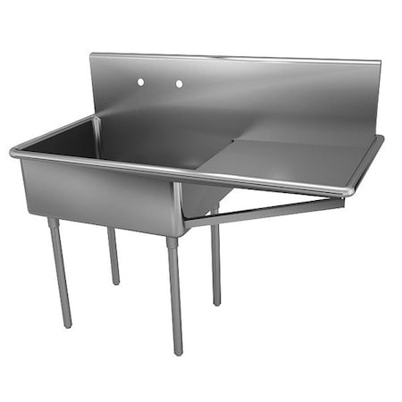 Just Manufacturing Scullery Sink 24 in x 24 in, 1, 2, Floor Mount, 304 Stainless steel NSFB124-24R-2-J