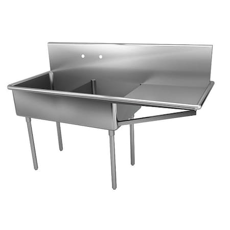 Just Manufacturing Scullery Sink 15 in x 24 in, 2, 2, Floor Mount, 304 Stainless steel NSFB230-24R-2-J