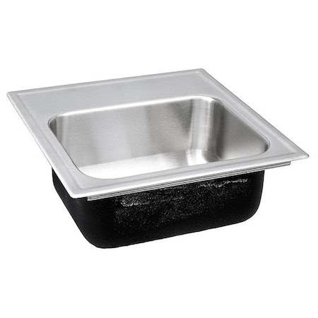 Just Manufacturing Drop-In Sink, 3 Hole, 12" x 12", Stainless steel SL1815A3-J