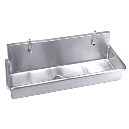 Just Manufacturing Scrub Sink, With Faucet, 48 In. L, 20 In. W J4820-2S1H-J