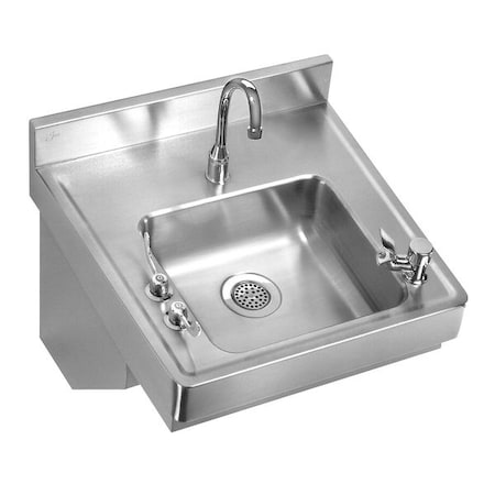 Just Manufacturing Classroom Sink Package, Wall Mount, 4 Hole, Stainless steel Finish CWH2524