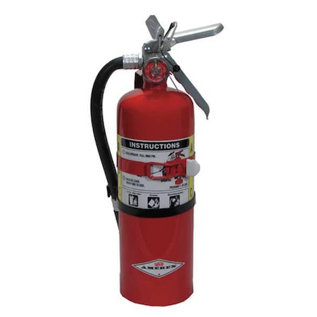 Amerex Fire Extinguisher, 5 lb Capacity, Class ABC , UL Rating3A:40B:C , Monoammonium Phosphate B402T