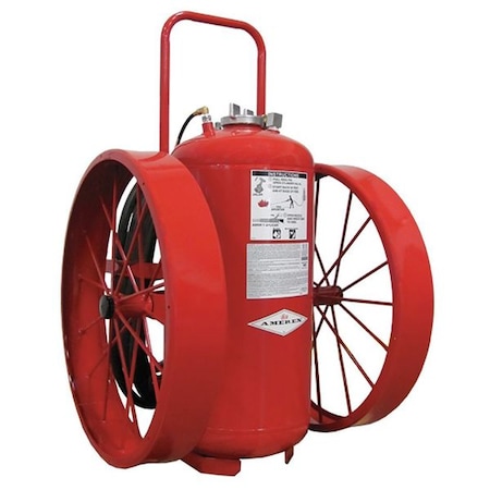 Amerex Wheeled Fire Extinguisher, 300 lb Capacity, Class BC , UL Rating320B:C , Potassium Bicarbonate 493