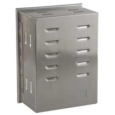 Zoro Select Universal Thermostat Guard, Stainless Steel, Inside Depth: 3 3/8 in 13J046