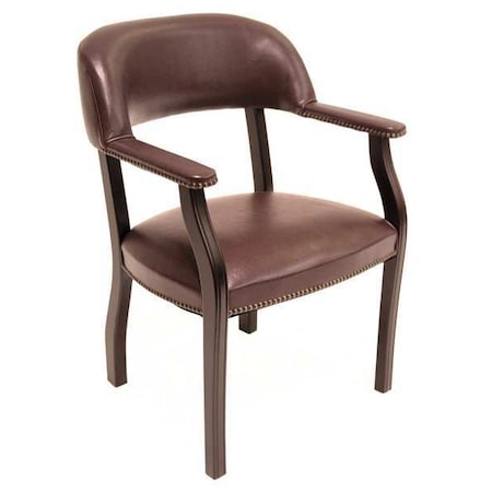 Regency Ivy League Traditional, Burgundy Seat, Burgundy Back, 24 W 25 L 31 H, Fixed, Wood, Metal, Vinyl Seat 9004BY