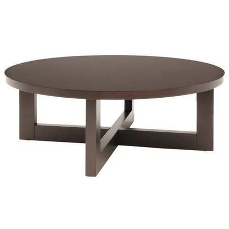 Regency Round Coffee Table, 37" X 13", Wood Veneer Top, Mocha Walnut HWTC3713MW