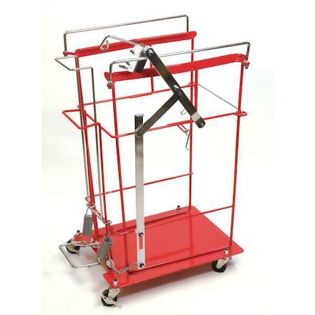 Covidien Wire Cart, Steel, Red 8991FP