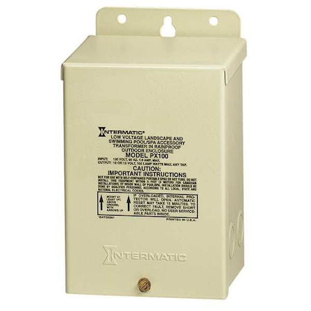 INTERMATIC Transformer, NEMA 3R, 12/13/14V AC, 120V AC PX100