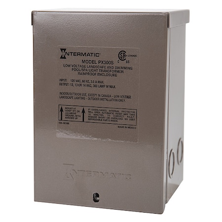 Intermatic Transformer, 300 VA, 3R, 12/13/14V AC, 120V AC PX300S
